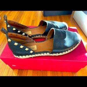 Valentino Studded Flat Espadrilles